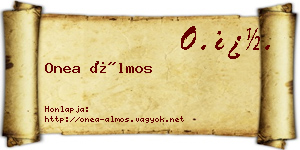 Onea Álmos névjegykártya